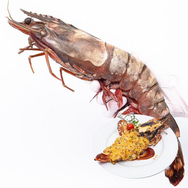 훈훈수산 대왕 새우 블랙타이거새우 1마리, 1개, 킹블랙타이거새우 1마리 85g 20cm내외