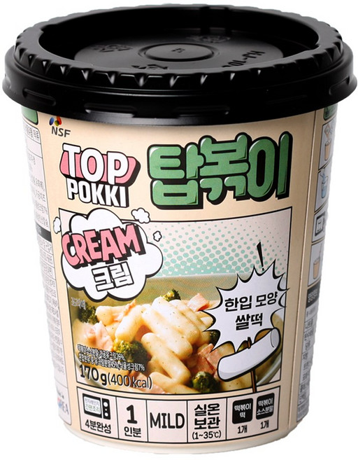 굿푸드365 컵떡볶이 크림맛 한입 모양 쌀떡볶이 170g, 1개