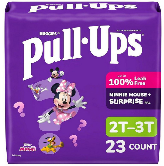 하기스 PullUps 여아용 배변 트레이닝 팬츠 5T6T 트레이닝 속옷 127.3kg46파운드 이상 14개입 214722, 2-3세, 23, 1개