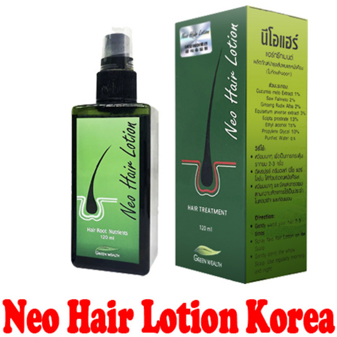 [네오헤어로션코리아] 네오헤어로션 태국정품 정품인증 홀로그램 부착 당일배송 Neo Hair Lotion, 120ml, 1개