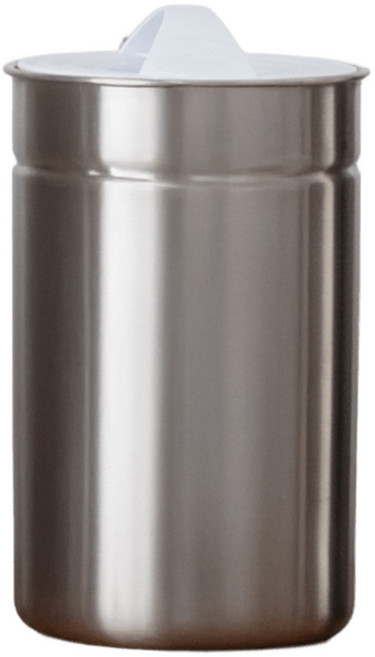 LVAI 가정용 밀폐 진공 스텐 음식물 쓰레기통, 1개, 스텐 화이트