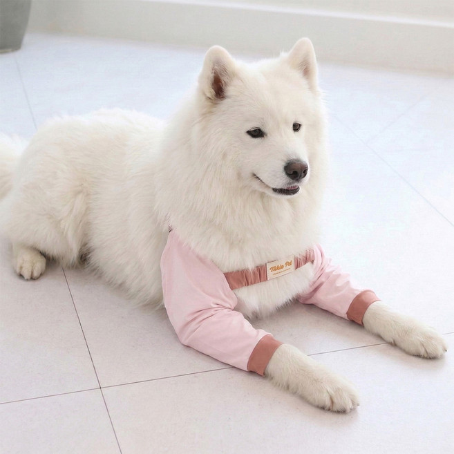 쿨링 에어 아이스 팔꿈치 보호대 양말 중형견 대형견용, 1개, 핑크