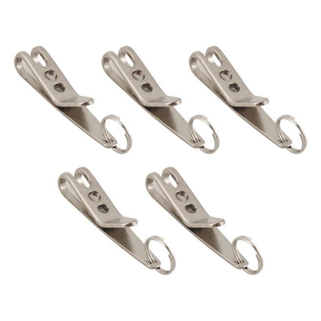 Carabiner가있는 다목적 클립 키 ​​체인 서스펜션 클립 도구 EDC 도구 손전등 등에 완벽한 Carabiner가있는 클립 도구., 1개, 은 - 쿠팡