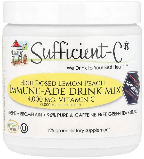 서피션트 C Sufficient C 고용량 면역 에이드 드링크 믹스 레몬 복숭아 125g120899원산지:기타, 1개, 125g - 쿠팡