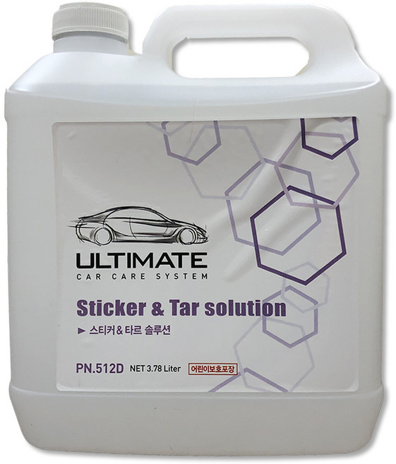 IPO 디테일링 스티커 타르 솔루션 PN512D 3.78L 대용량 접착제 제거제 접착제 리무버, 1개