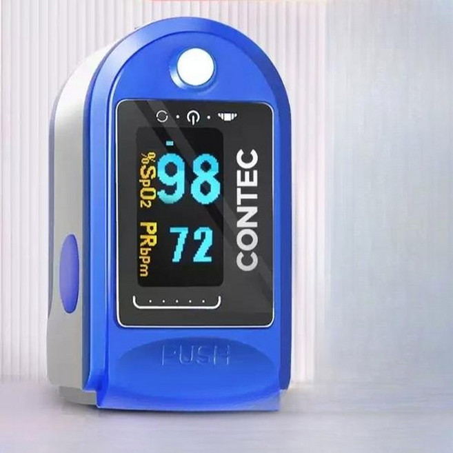 클립형산소농도계 혈액측정기 테스트 손가락 포화도 산소, 스카이블루