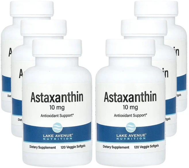 레이크 에브뉴 뉴트리션 아스타잔틴 10mg 120채식 소프트젤, 120정, 6개 - 쿠팡