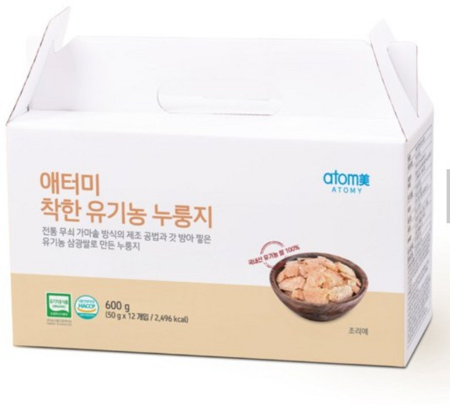 애터미 착한 유기농 누룽지 (12ea), 1개