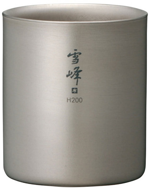 snow peak 雪峰鈦雙層杯-200高型 No.TW-124 露營輕量保溫杯, 1個