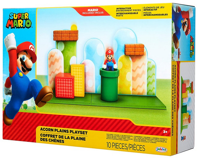 닌텐도 슈퍼마리오 2.5인치 피규어 세트 에이콘 플레인즈 플레이세트 85991, 1개