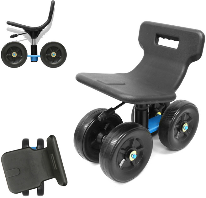 고추따는의자 농사 농사용 농업 고추수확차 농업용, 팜체어 4륜(Blue), 1개