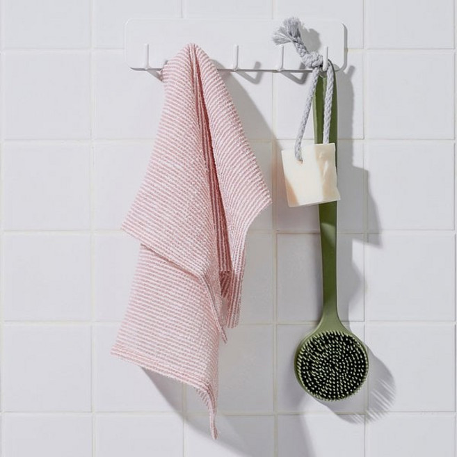 JAJU 까슬까슬 이중 샤워타월 29x95cm 핑크 J625901000464 435193, 라이트 핑크