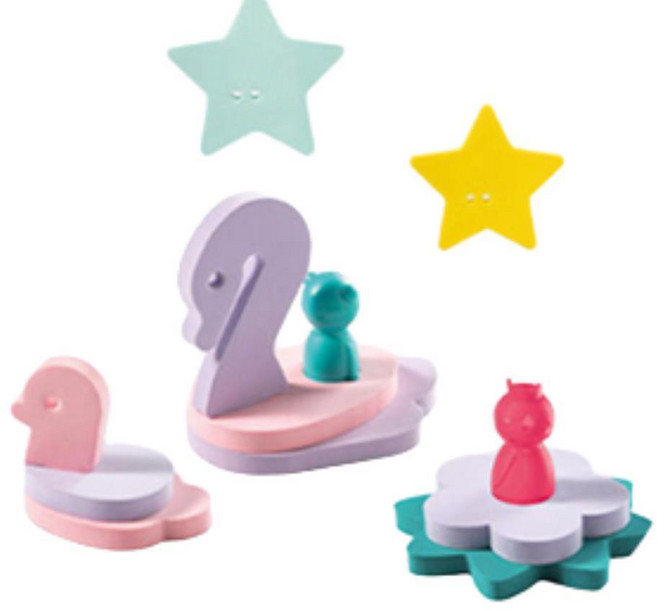 벽부착 블록 유아욕실완구 목욕장난감 10개월이상, 1개, 페어리폰드