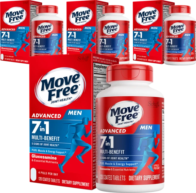 무브프리 어드밴스드 맨 7 인 1 멀티 베네핏 코팅된 타블렛, 4개, 120정 - 쿠팡