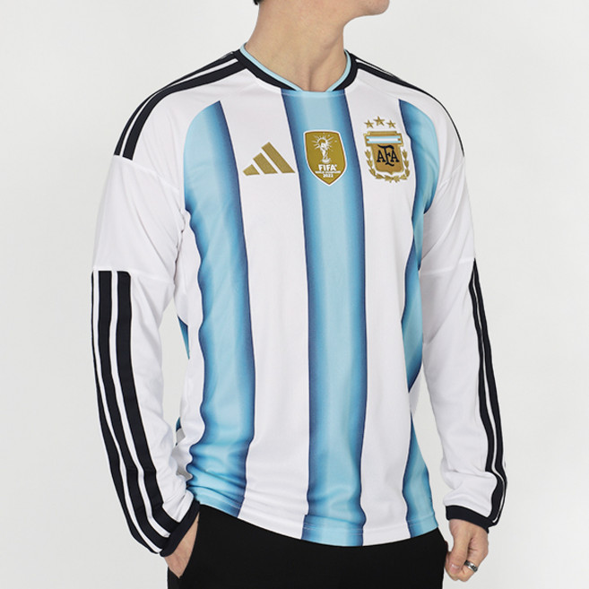 아디다스 아르헨티나 HOME 저지 2026 피파 월드컵 국대 긴팔 유니폼 화이트-아이스 블루-라이트 블루, 상세설명참조