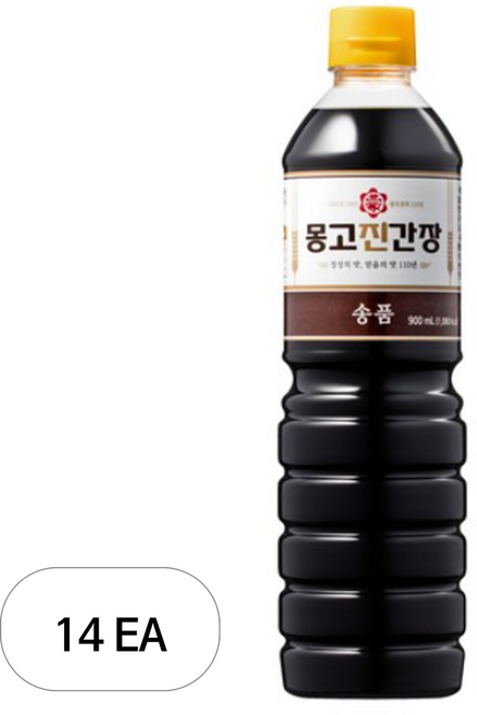 몽고진간장 송품, 900ml, 14개