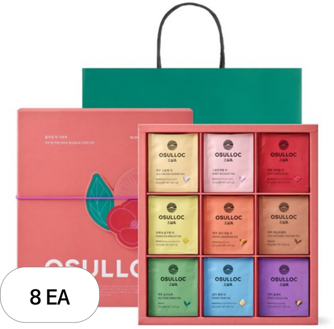 오설록 블루밍 티 기프트 세트, 9종 티백 x 4p, 8세트