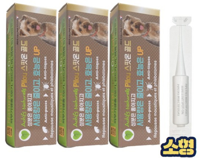 필루 내추럴 스팟온 골드 진드기 제거용품, 없음, 1ml, 3개