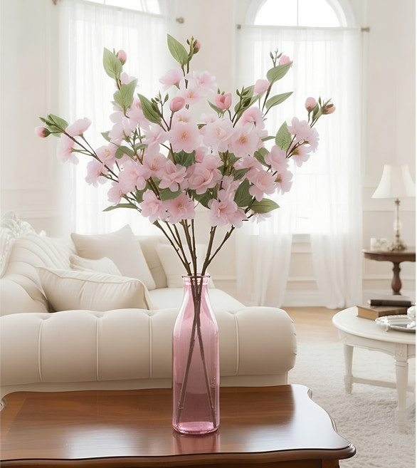 타니아홈 풍성한 동백꽃 인테리어 조화 20송이, 라이트핑크, 1개