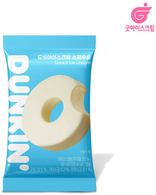 던킨도넛 소금우유 아이스크림, 12개, 90ml