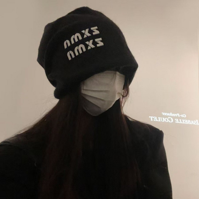 慵懶風 灰色堆堆帽子 顯臉小 保暖