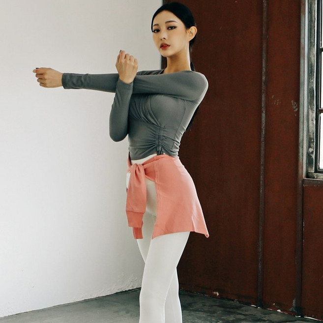 코튼 힙 커버(핑크) 요가복 커버업 필라테스웨어 운동복 댄스복