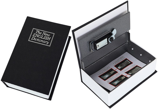 홈프로 가정용 미니 금고 책모양 비밀금고, 블랙