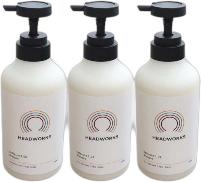 헤드웍스샴푸 탈모케어 지성용, 3개, 500ml