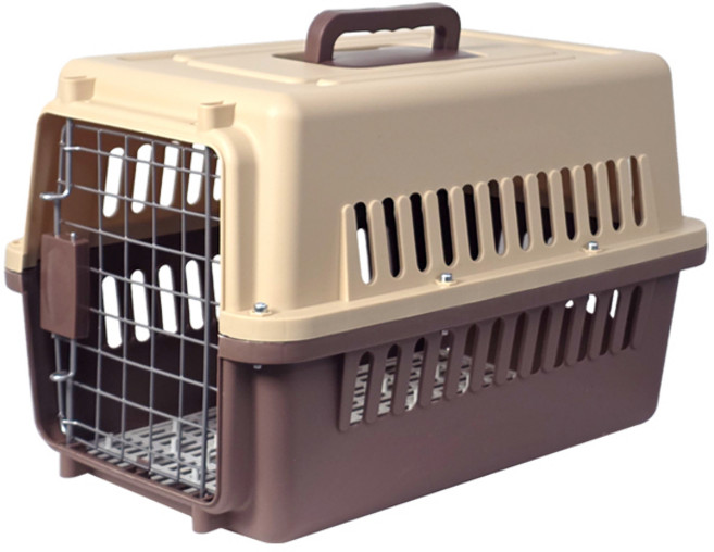 이지핏 반려동물 전용 하드형 이동장 켄넬, 1개, 브라운
