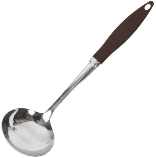 로고스크래프트 쿡차미 스텐 국자 대, 브라운, 1개