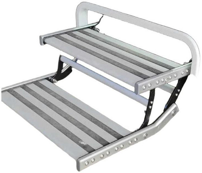 캠핑카스텝 보조발판 트레 옆발판 일러 접이식 계단, 모델 B 단층 수동