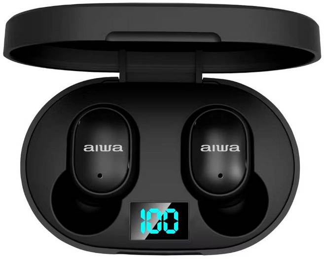 AIWA 真無線藍牙耳機 100, 黑色, AT-X80T