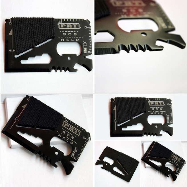 서바이벌 멀티카드 14in1 만능툴 캠핑용품 측정, 멀티카드BL00651, 1개