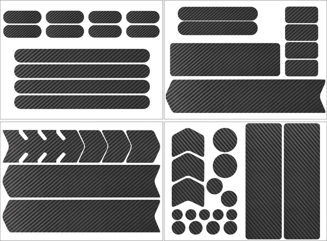 자전거 보호 카본 스티커 자전거 보호필름 자전거 프레임 보호 스티커 체인 가드 스티커 4개 세트 바이크 스크래치 방지