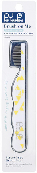 허그마이펫 강아지 눈케어 라운드 눈꼽빗, 1개, 화이트