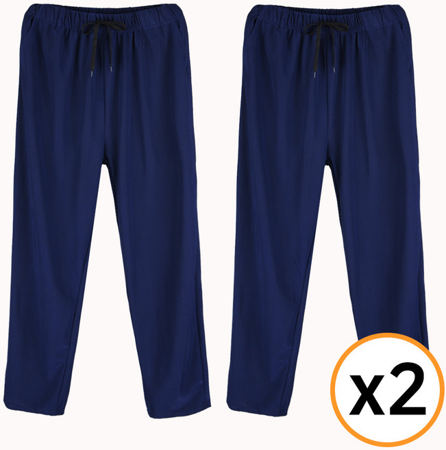 1+1 편안한 봄 가을용 냉장고바지 몸빼 빅사이즈 44인치까지 비침없는 홈 집앞 잠옷 트레이닝