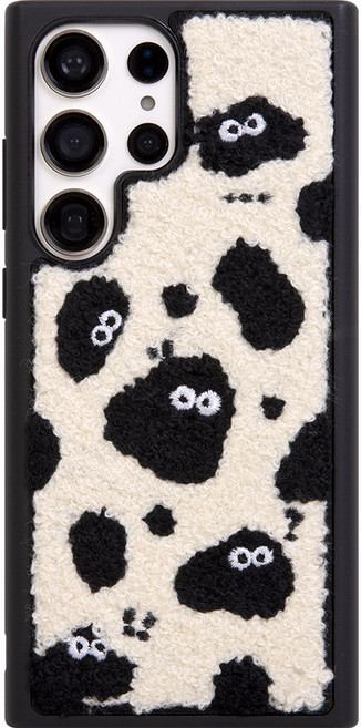 먼지 뽀글이 자수 범퍼 케이스