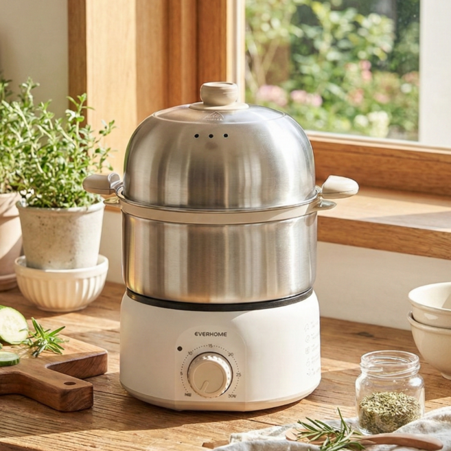 에버홈 오연수의 올스텐 2단 찜기 EV-EC7000