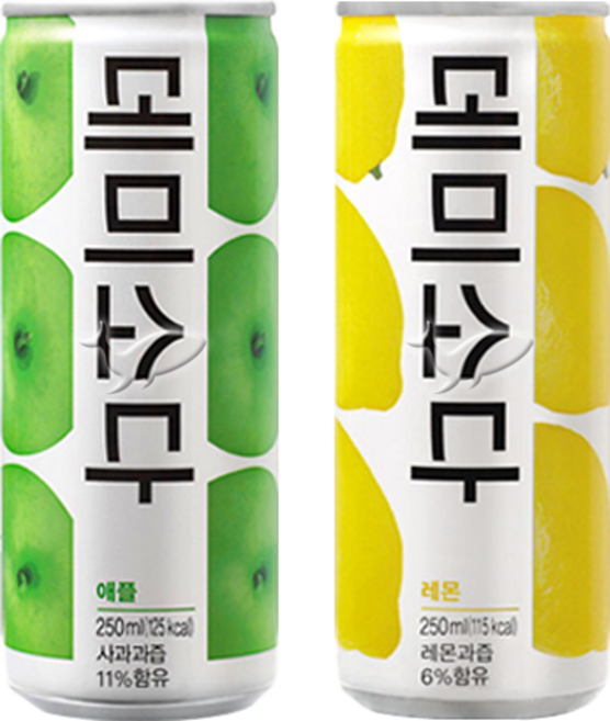 데미소다 애플 250ml 5캔+레몬 250ml 5캔 총10캔, 단품