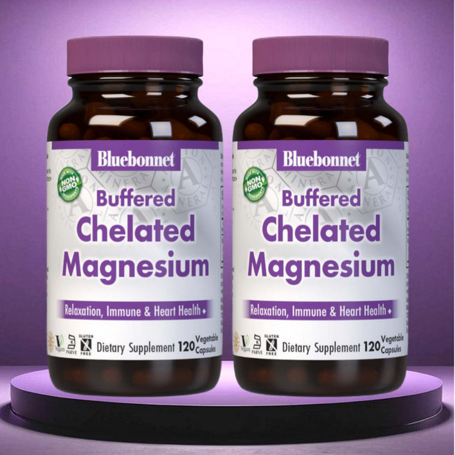 Bluebonnet Nutrition 블루보넷 버퍼드 킬레이트 마그네슘 120정, 2개