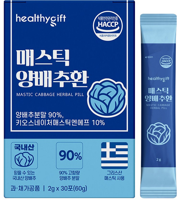 매스틱 양배추 환 스틱, 1개, 60g