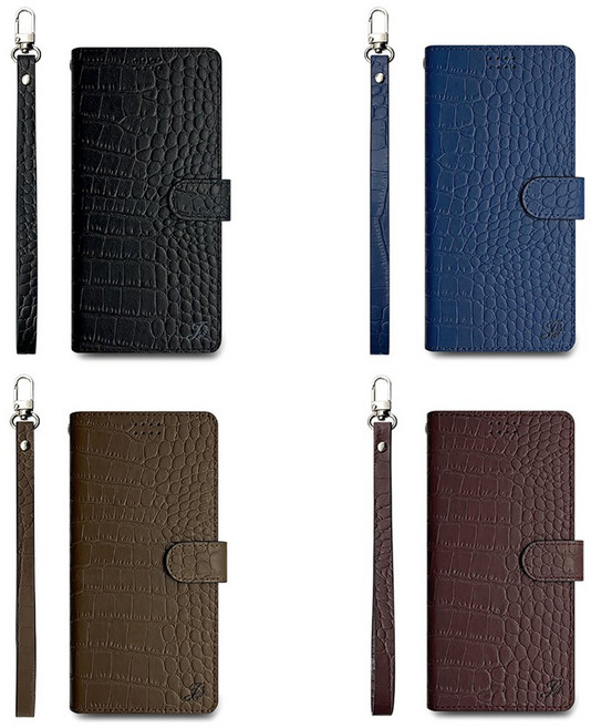 주아르 소가죽 크로커 다이어리 지갑케이스 갤럭시S22 울트라 플러스 S908 S906 S901