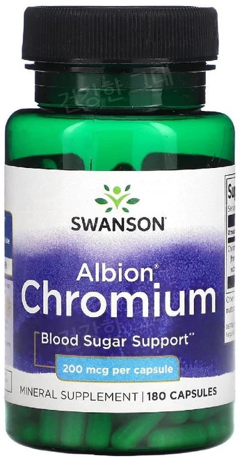 스완슨 알비온 크로뮴 크롬 200mcg 180캡슐 Chromium, 120g, 1개, 180정 - 쿠팡