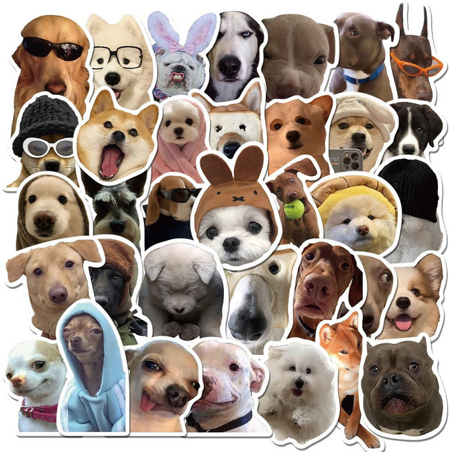 러너즈 감성 캐리어 노트북 여행 방수 스티커 세트, 1세트, 강아지 50P