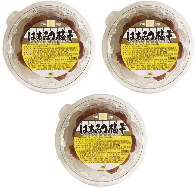 은화 하찌미쯔 우메보시 270g, 3개