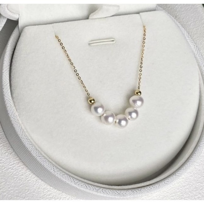 제이미랜드 14K 골드 금컷팅 S925 천연 담수 진주 목걸이