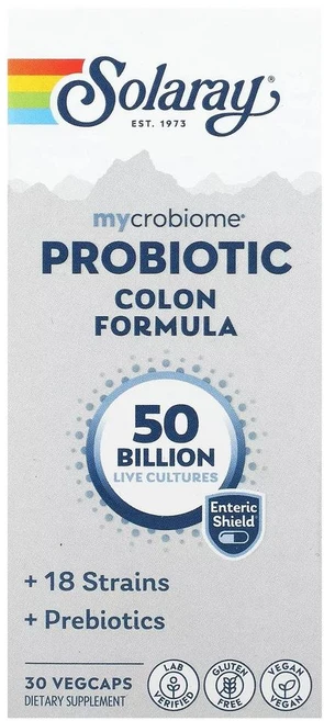 솔라레이 마이크로바이옴 프로바이오틱 콜론 포뮬라 Solaray Mycrobiome Probiotic Colon Formula 30정, 1개 - 쿠팡