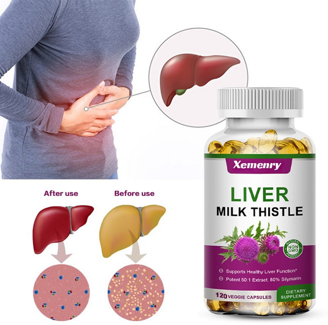 입 간유근 315mg - 실리마린 80% - 간 건강 정화 및 해독, 1개, 60정