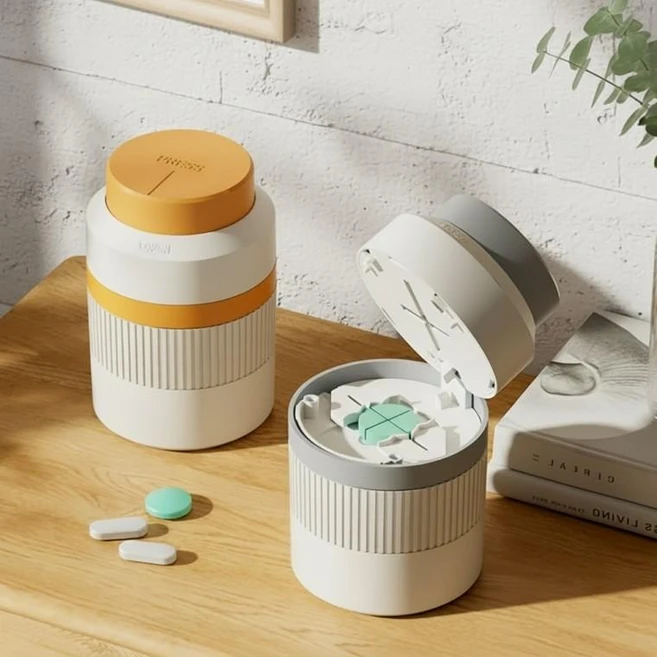 알약 커팅기 U338 약 자르기 약가위 커팅 분쇄 절단기 알약 케이스 보관함 약통, 알약커팅기U338 그레이 - 쿠팡
