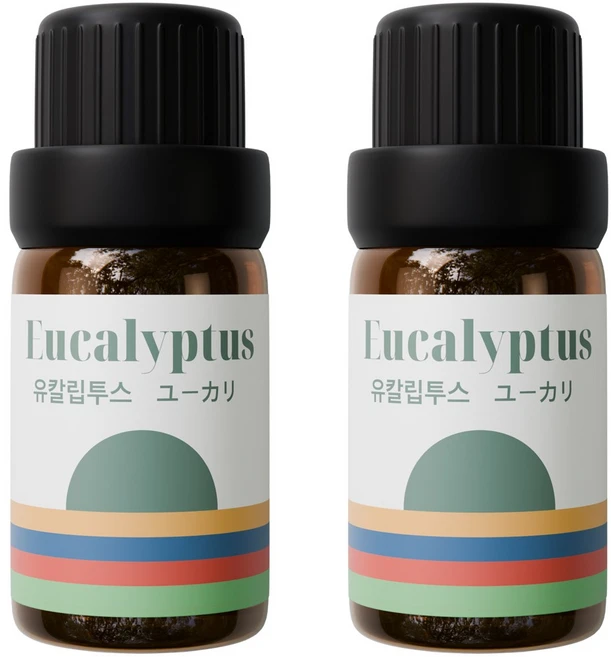1+1 천연 유기농 아로마오일 에센셜오일, 유기농 유칼립투스오일, 10ml, 2개 - 쿠팡